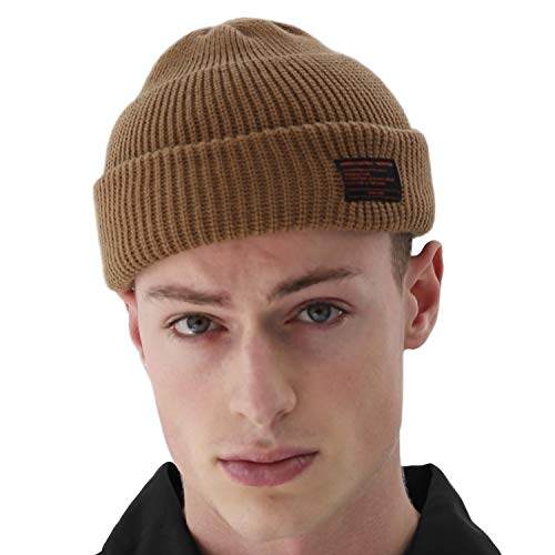 UNDERCONTROL Winter Trawler Fisherman Beanie Herren Damen Unisex Stylische einfarbige Docker-Totenkopfmütze Aufrollbare Uhrenkappe Farbpaket (Combat Desert) von UNDERCONTROL
