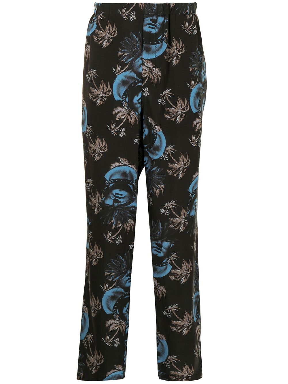 Undercover Gerade Hose mit Print - Schwarz von Undercover