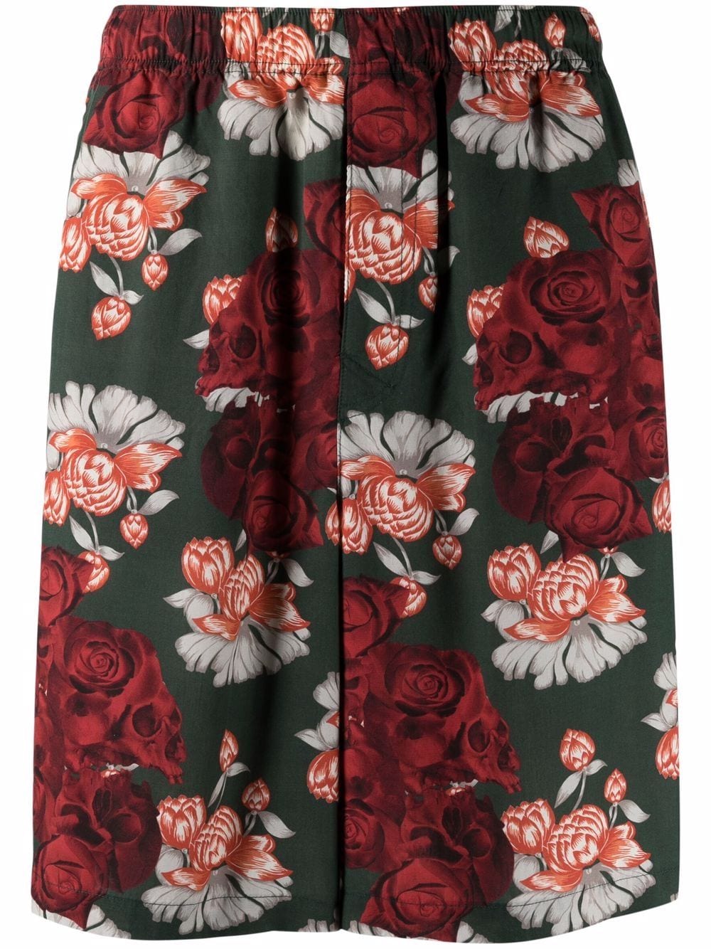 Undercover Shorts mit Rosen-Print - Grün von Undercover