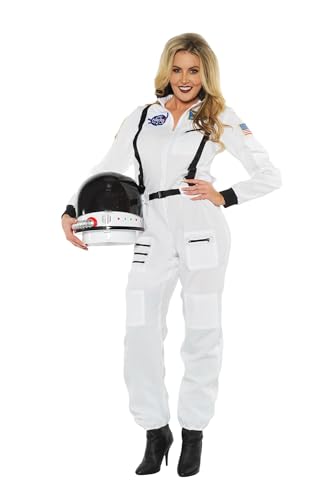 UNDERWRAPS Klassisches Astronauten-Kostüm für Damen, Astronaut - Weiß - Medium von UNDERWRAPS