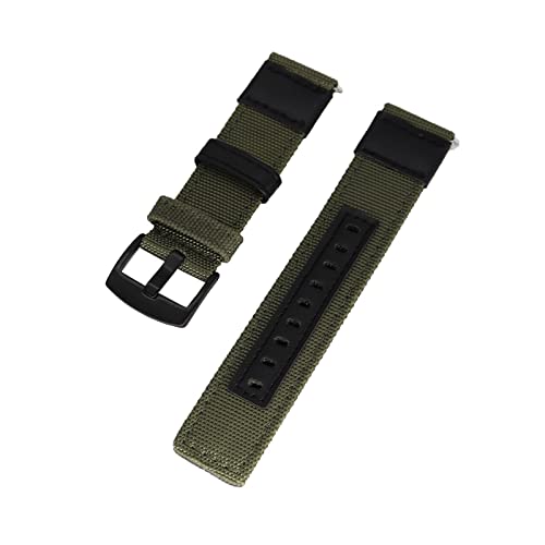 UNDIFY 20 mm Nato-Uhrenarmband Nato-Armband 20 mm Leder-Nato-Armband (Uhrenbox, Uhrenarmbandstifte, Uhrenarmband-Werkzeug) (Color : Green, Size : 22mm) von UNDIFY