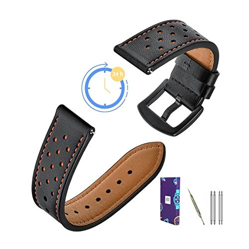 UNDIFY Leder-Uhrenarmband für Herren, Nato-Armband aus Leder (Uhrenarmbandstifte, Uhrenarmbandwerkzeug, Uhrenbox), 22 mm, Leder, Achat von UNDIFY