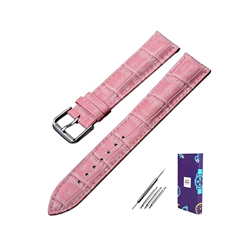 UNDIFY Pixel-Uhrenarmband, Leder-Uhrenarmband, Nato-Uhrenarmband, Leder-Nato-Armband, 20 mm (Uhrenarmbandstifte, Uhrenarmband-Werkzeug) (Color : Pink, Size : 12mm) von UNDIFY