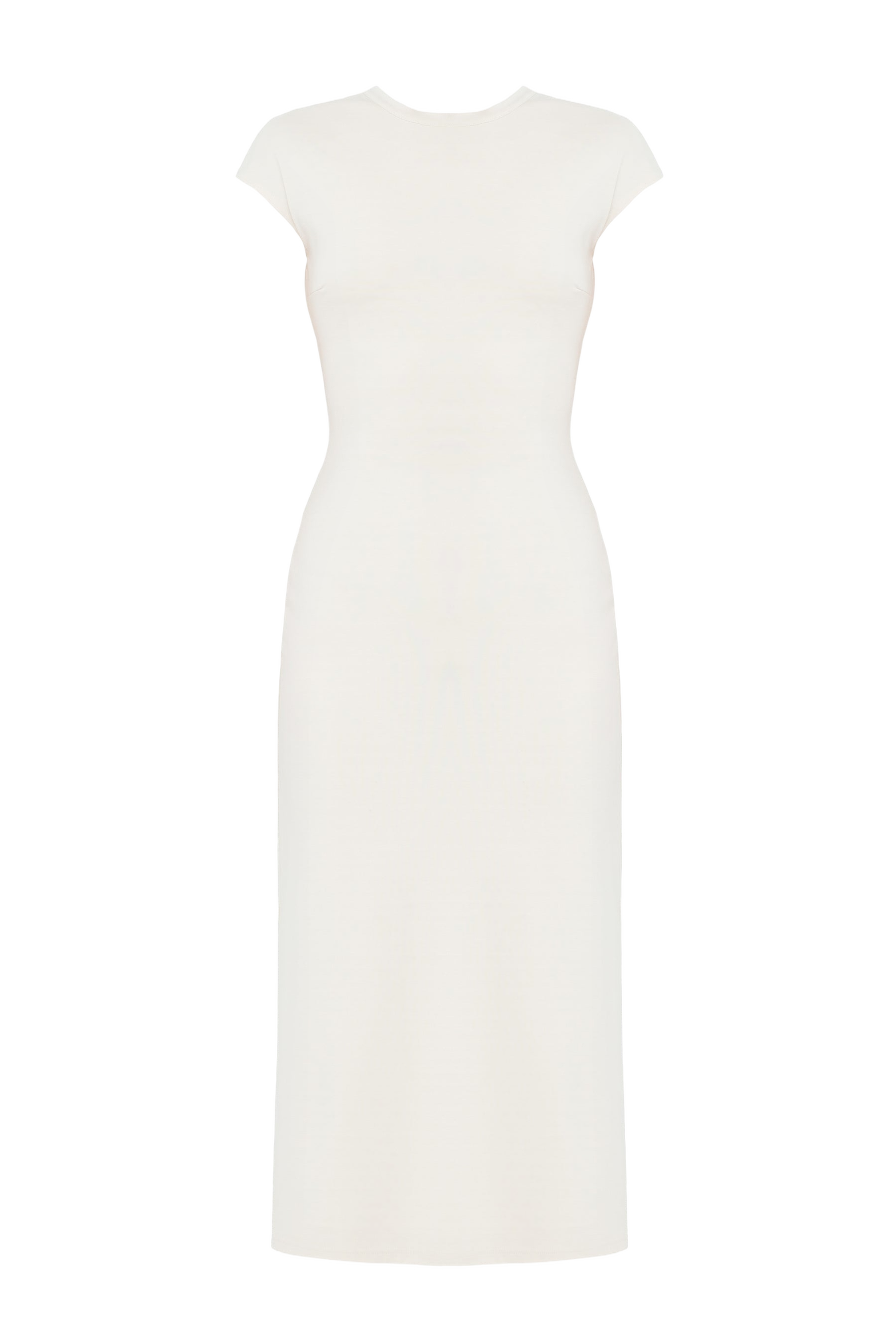 ASTER Off-White Jersey Midi Dress With Cap Sleeves - White - M - UNDRESS - Midi dresses ASTER Off-White Jersey Midi Dress With Cap Sleeves - White - M - UNDRESS - Midi dresses von UNDRESS