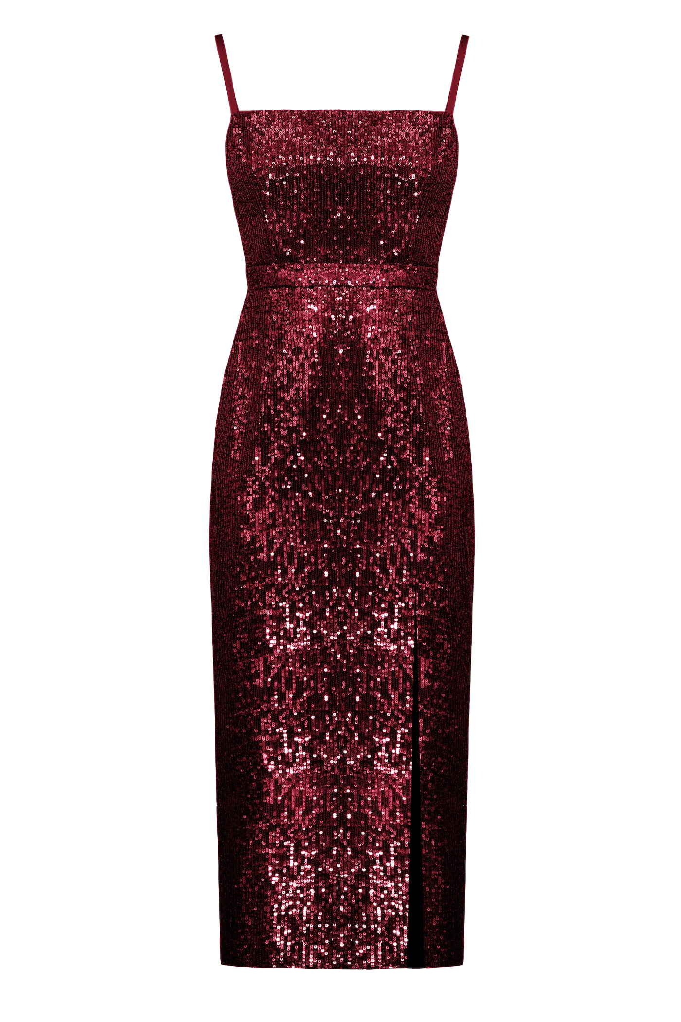 CHLOE deep red sequin open back cocktail dress - Red - XL - UNDRESS - Midi dresses von UNDRESS