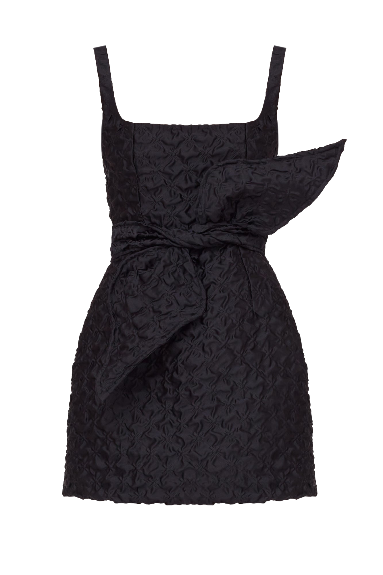 GOLDA Black Textured Fabric Mini Dress With Bow Belt - Black - M - UNDRESS - Mini dresses GOLDA Black Textured Fabric Mini Dress With Bow Belt - Black - M - UNDRESS - Mini dresses von UNDRESS