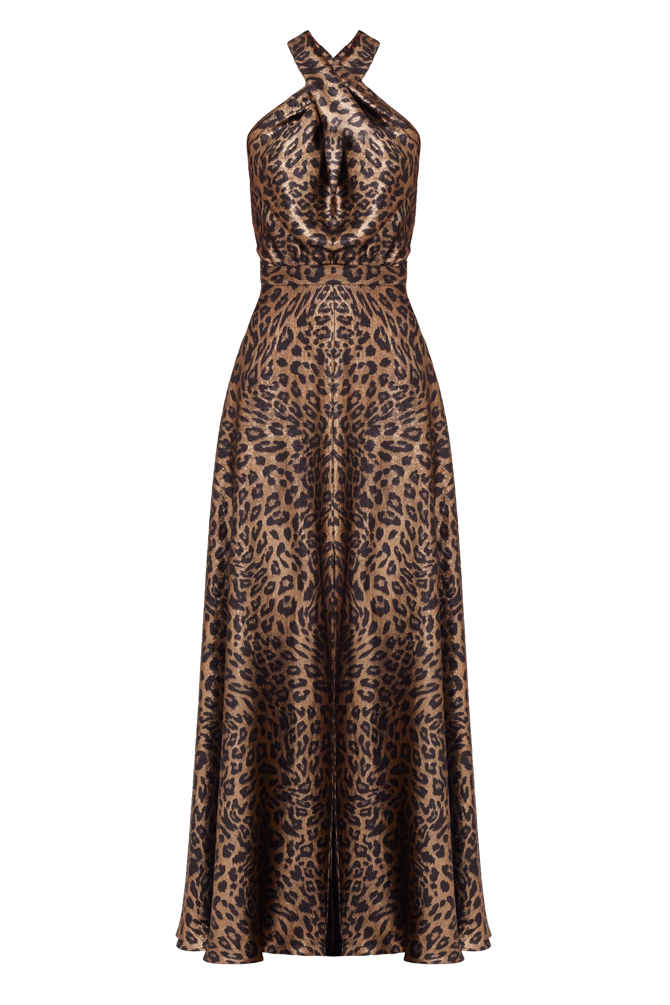 HELIDA Black Bronze Leopard Print Long Dress With Criss-Cross Neck - Grey - S - UNDRESS - Maxi dresses HELIDA Black Bronze Leopard Print Long Dress With Criss-Cross Neck - Grey - S - UNDRESS - Maxi dresses von UNDRESS