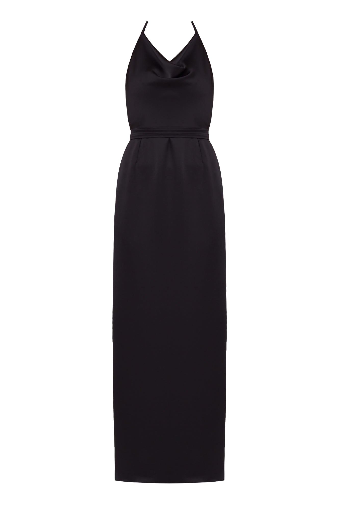 KALEA Black Satin Long Cowl Neck Dress - Black - M - UNDRESS - Maxi dresses KALEA Black Satin Long Cowl Neck Dress - Black - M - UNDRESS - Maxi dresses von UNDRESS