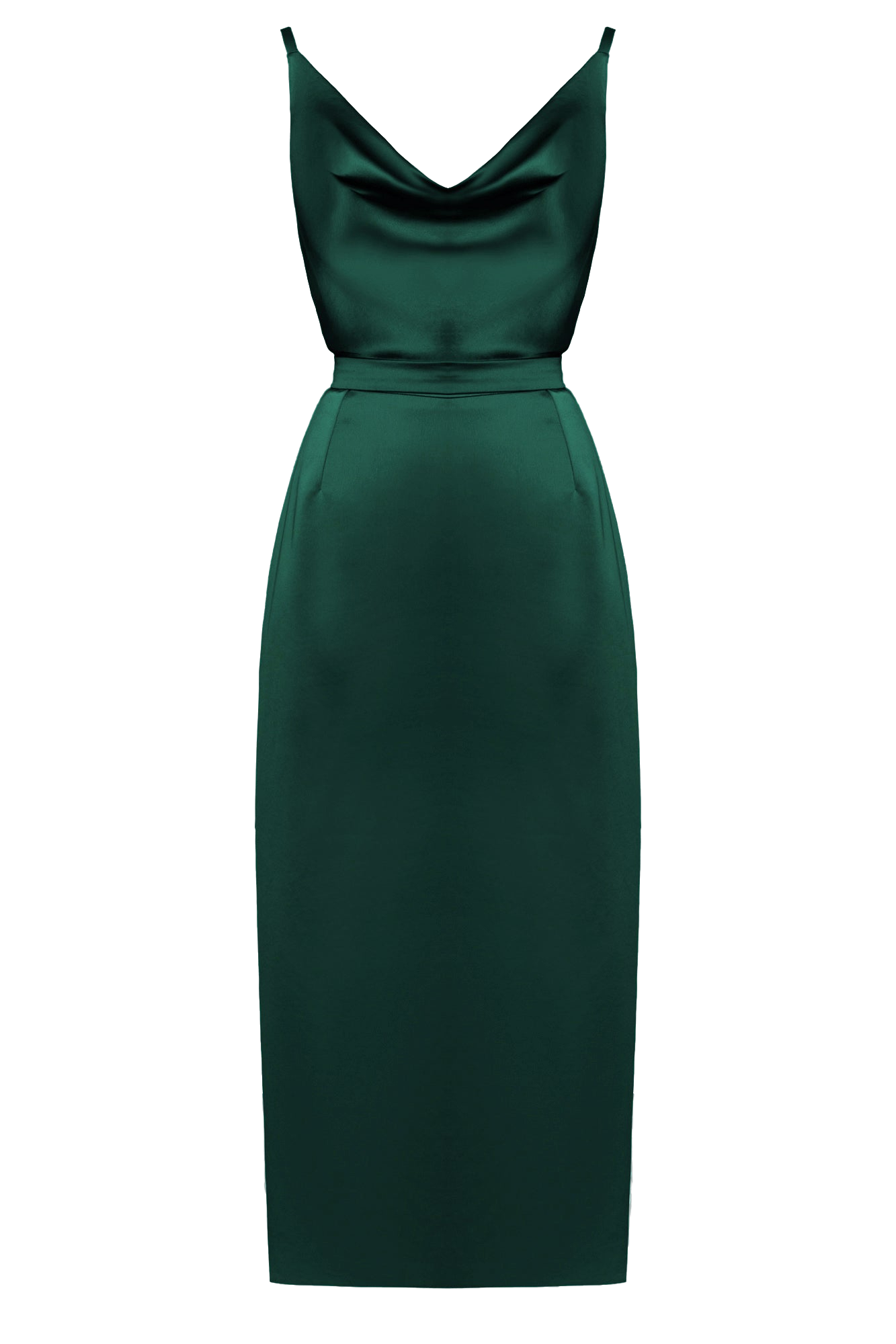 UNDRESS | KAMEA deep green satin cowl neck midi dress | Women's Ebony Midi dresses UNDRESS | KAMEA deep green satin cowl neck midi dress | Women's Ebony Midi dresses von UNDRESS