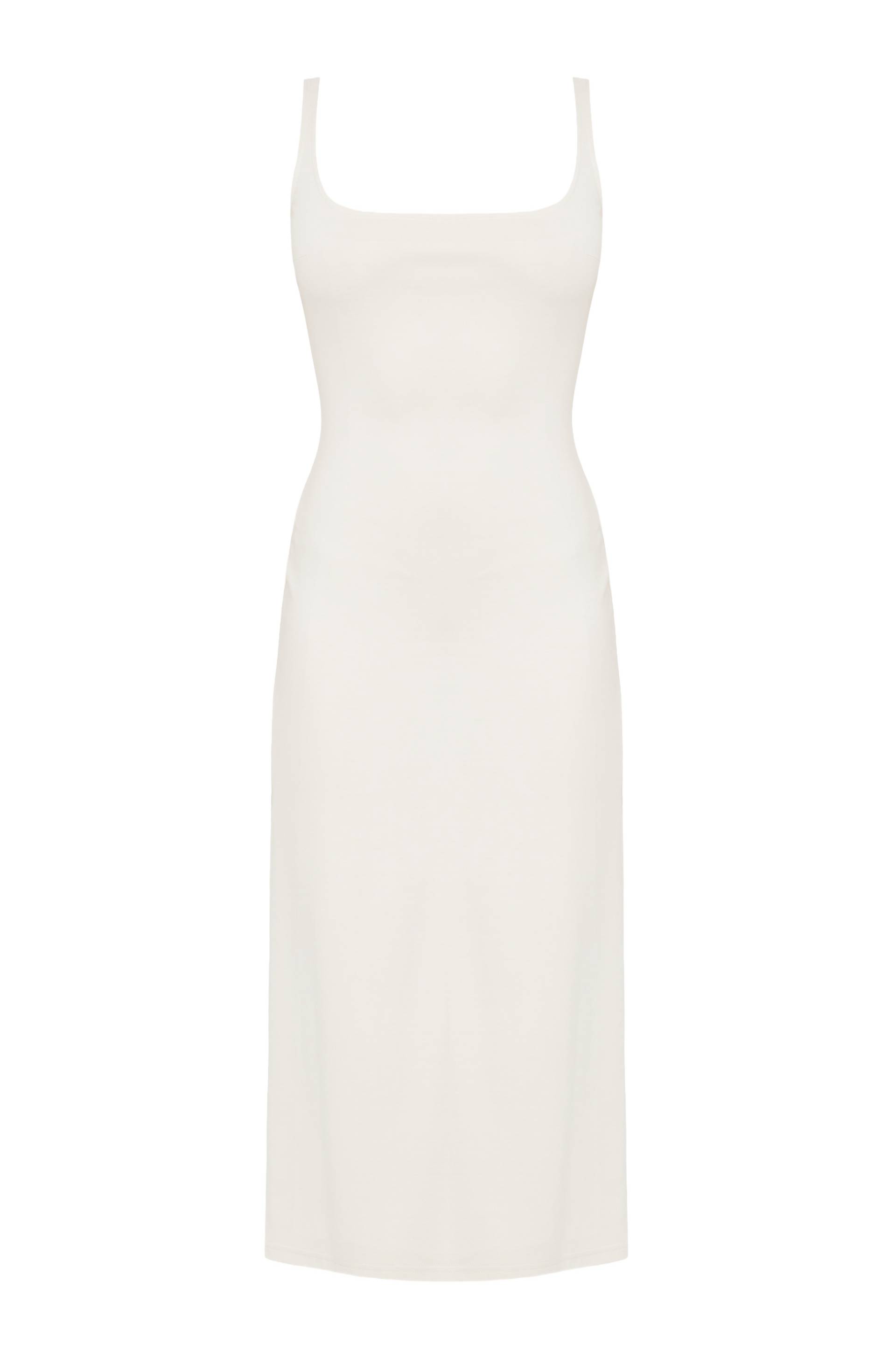OLIVIA Off-White Midi Bodycon Dress With Square Neckline - White - S - UNDRESS - Midi dresses OLIVIA Off-White Midi Bodycon Dress With Square Neckline - White - S - UNDRESS - Midi dresses von UNDRESS