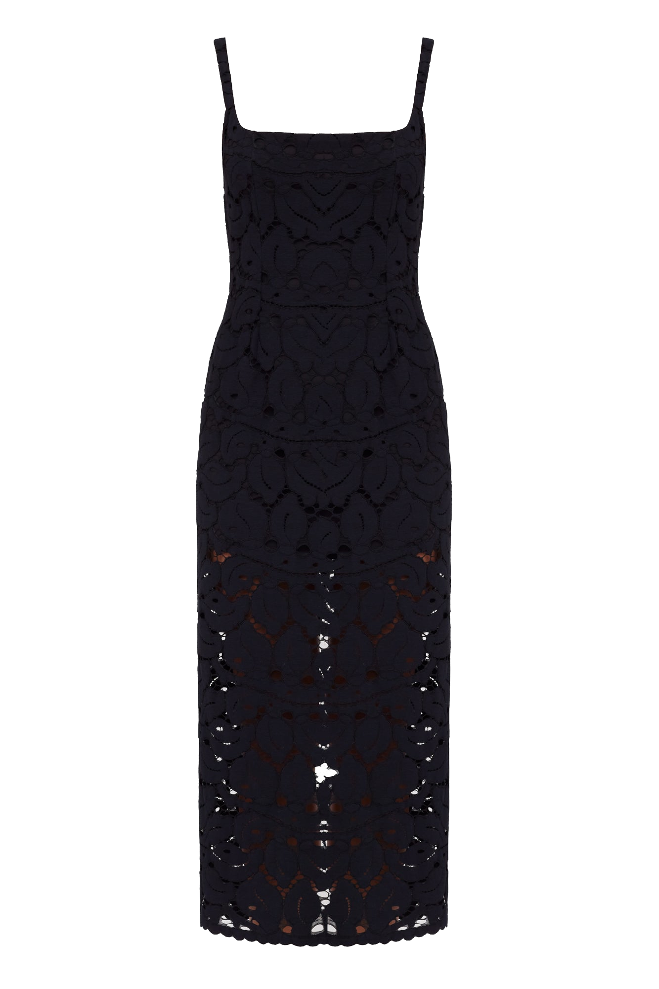 UNDRESS | OTILIA Black Lace The Square Scoop Neckline Midi Dress | Women's Coal Midi dresses UNDRESS | OTILIA Black Lace The Square Scoop Neckline Midi Dress | Women's Coal Midi dresses von UNDRESS