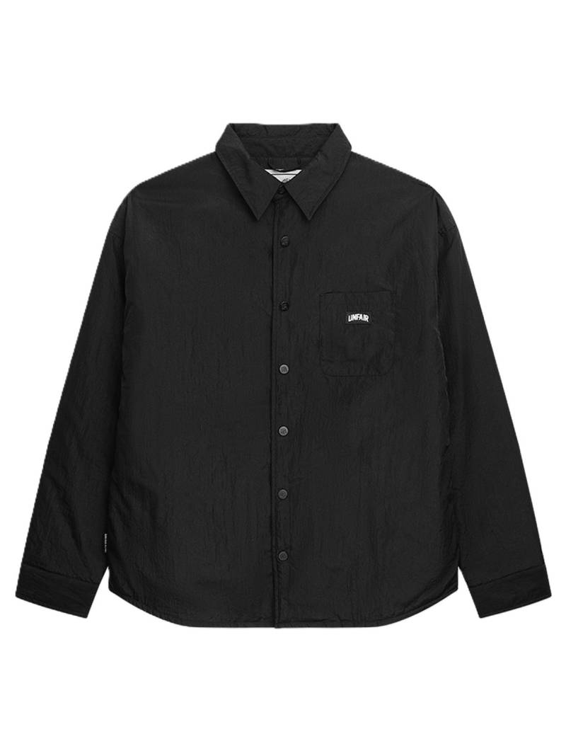 UNFAIR ATHLETICS Selected Herren Übergangs-Jacke mit durchgehender Knopfleiste Freizeit-Jacke Schwarz von UNFAIR ATHLETICS