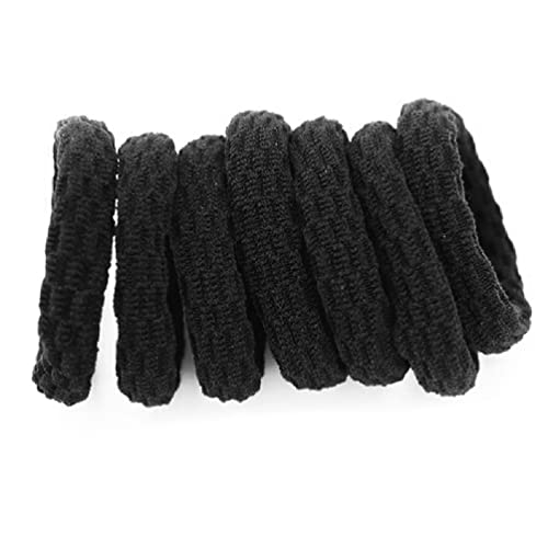 10 Stück elastische Jacquard-Haarbänder, große Stretch-Haarbänder, Pferdeschwanz-Halter für Frauen und Mädchen, dickes, schweres und lockiges Haar-Haarseil-Band von UNFAIRZQ