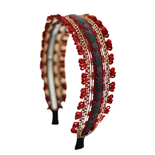 Elegante breite Haarbänder, Foto-Requisiten, breites Stirnband, Party-Kopfschmuck, florales Stirnband für Musikfestivals, florale Stirnbänder von UNFAIRZQ