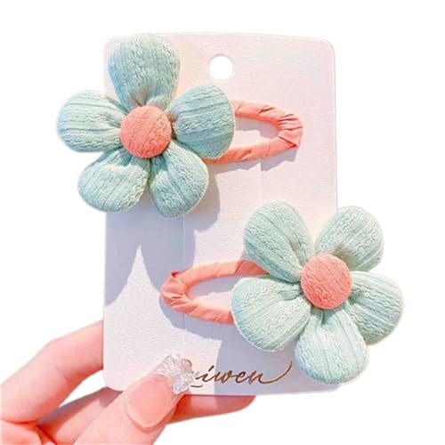 Haarspangen für Mädchen, niedliche Baby-Haarspangen, Blumenform, modische Kopfbedeckung, Schmuck, Geschenk, modisches Haar-Accessoire, 2 Stück von UNFAIRZQ