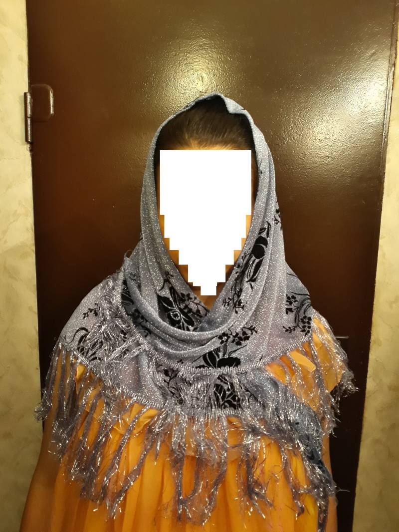 Blauer Brokat Schal Glitzernder Bestickter Blumen Schal von UNIBOUTIQUELTD