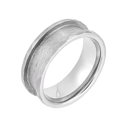 UNICRAFTALE 1 Stück Wolframstahl Rohlingskernring 18.8 mm Innere Gerillte Fingerringe Runder Rohlingsring Für Harz Inlay Ring Handgefertigter Ring Ehering Schmuckherstellung Geschenk von UNICRAFTALE