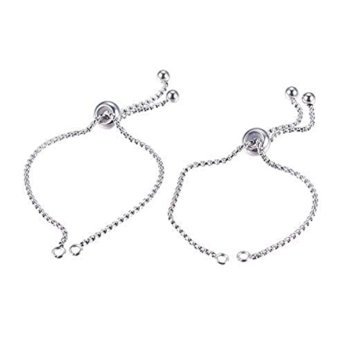 UNICRAFTALE 10Stk. 230mm Verstellbar 304 Edelstahl Armbänder Herstellung Round Box Chain Slider Extender Ketten Mit Kugelenden Für Frauen Mädchen Semi Finished DIY Armbänder von UNICRAFTALE