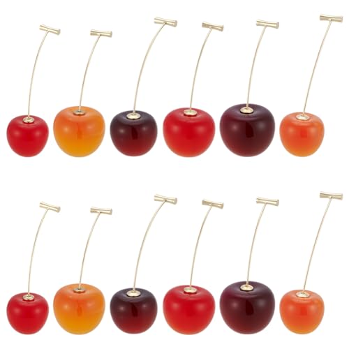 UNICRAFTALE 12 Stück 6 Stile Kirsch Ohrhänger Für Frauen Goldene 3D Rotkirsch Quastenohrringe Süße Kirsch Tropfenohrringe Süße Und Schöne Fruchtohrringe Schmuckgeschenk Für Frauen von UNICRAFTALE