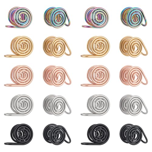 UNICRAFTALE 20 Stück 5 Stile Druckohrringe Für Keloide Edelstahl Punk Clip On Ohrringe Spiral Kompressionsohrring Leicht Kein Piercing Ohrring Geburtstagsgeschenk Für Die Frau von UNICRAFTALE