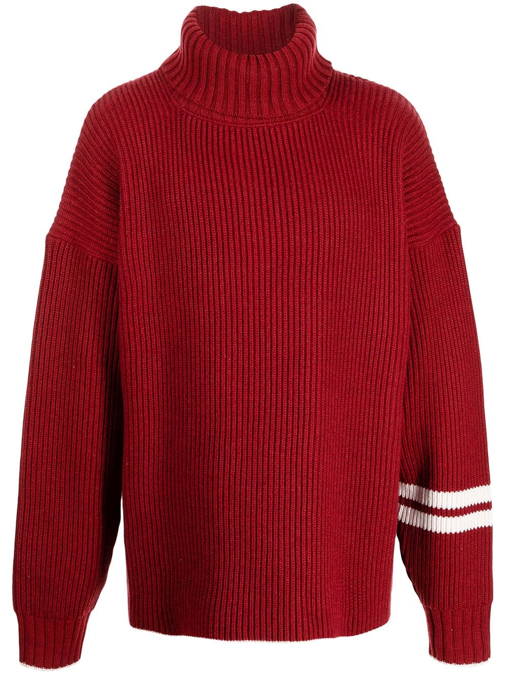 UNIFORME Gestrickter Pullover mit Streifen - Rot von UNIFORME