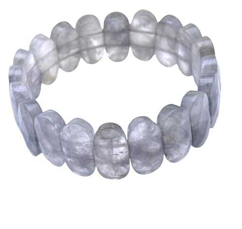 Edelstein Armband Damen, Armbänder Aus Natürlichem Edelsteinkristall, Modisches Meditationsarmband Aus Grauem Quarz In Ovaler Form Mit Facettiertem Elastischem Kordelstein, Glücksbringer-Stretcha Edelstein Armband Damen, Armbänder Aus Natürlichem Edelsteinkristall, Modisches Meditationsarmband Aus Grauem Quarz In Ovaler Form Mit Facettiertem Elastischem Kordelstein, Glücksbringer-Stretcha von UNIFORUI