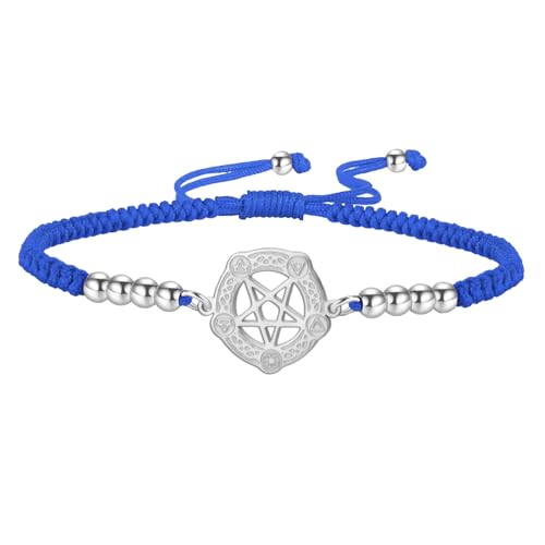 UNIFT Pentagramm-Armband im keltischen Stil für Damen und Herren aus Edelstahl mit gotischem Hexerei-Pentagramm-Anhänger – Geburtstagsgeschenk für Ihre Liebsten und Freunde. (Silber-B-1) von UNIFT