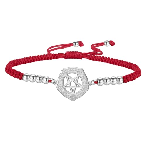 UNIFT Pentagramm-Armband im keltischen Stil für Damen und Herren aus Edelstahl mit gotischem Hexerei-Pentagramm-Anhänger – Geburtstagsgeschenk für Ihre Liebsten und Freunde. (Silber-R) von UNIFT