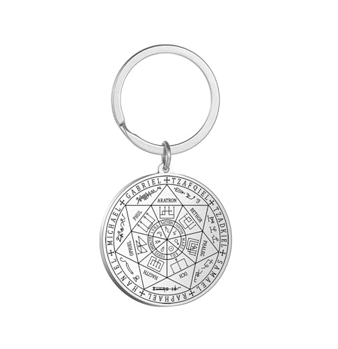 UNIFT Siegel der sieben Erzengel Halskette Schlüsselanhänger für Männer und Frauen, Edelstahl, Salomon St. Michael 7 Erzengel, Halskette, Schlüsselanhänger, Amulett, Schmuck, Edelstahl, Kein Edelstein UNIFT Siegel der sieben Erzengel Halskette Schlüsselanhänger für Männer und Frauen, Edelstahl, Salomon St. Michael 7 Erzengel, Halskette, Schlüsselanhänger, Amulett, Schmuck, Edelstahl, Kein Edelstein von UNIFT