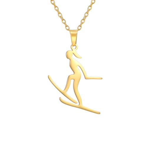 unift Ski-Halskette für Frauen Männer Edelstahl Extremsport Skifahren Thema Halskette Schmuck Ski-Liebhaber Weihnachtsgeschenke, taglia unica, Edelstahl, Kein Edelstein unift Ski-Halskette für Frauen Männer Edelstahl Extremsport Skifahren Thema Halskette Schmuck Ski-Liebhaber Weihnachtsgeschenke, taglia unica, Edelstahl, Kein Edelstein von UNIFT