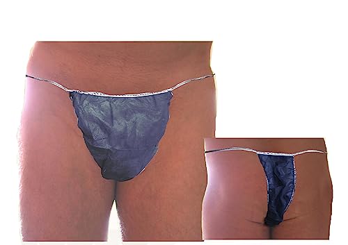 Einmalslip, Vlies Tangas Herren Stringform blau 50 Stück für Kosmetik Tattoo Intim von UNIGLOVES