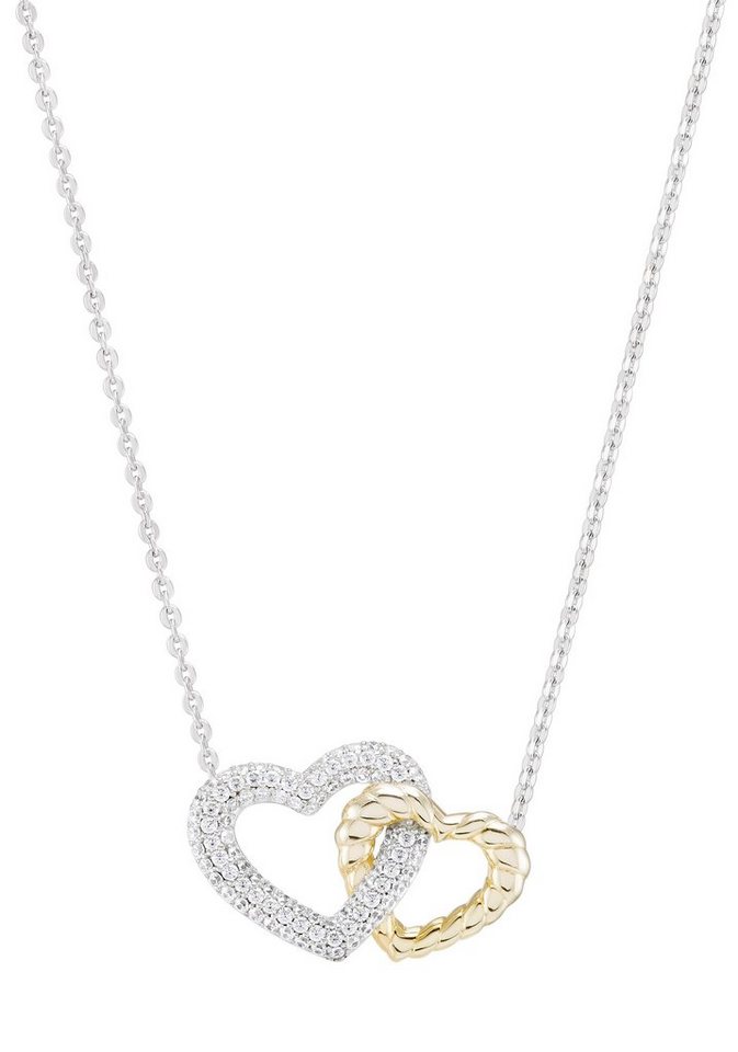 UNIKE JEWELLERY Kette mit Anhänger CLASSY BOLD HEART HERZ, UK.CL.1205.0055, mit Zirkonia (synth) von UNIKE JEWELLERY