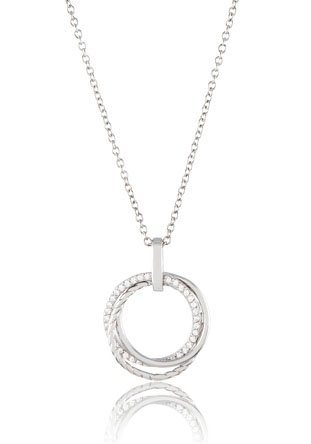 UNIKE JEWELLERY Kette mit Anhänger CLASSY SHINNY KREISE VERSCHLUNGEN, UK.CL.1204.0032, mit Zirkonia (synth) von UNIKE JEWELLERY