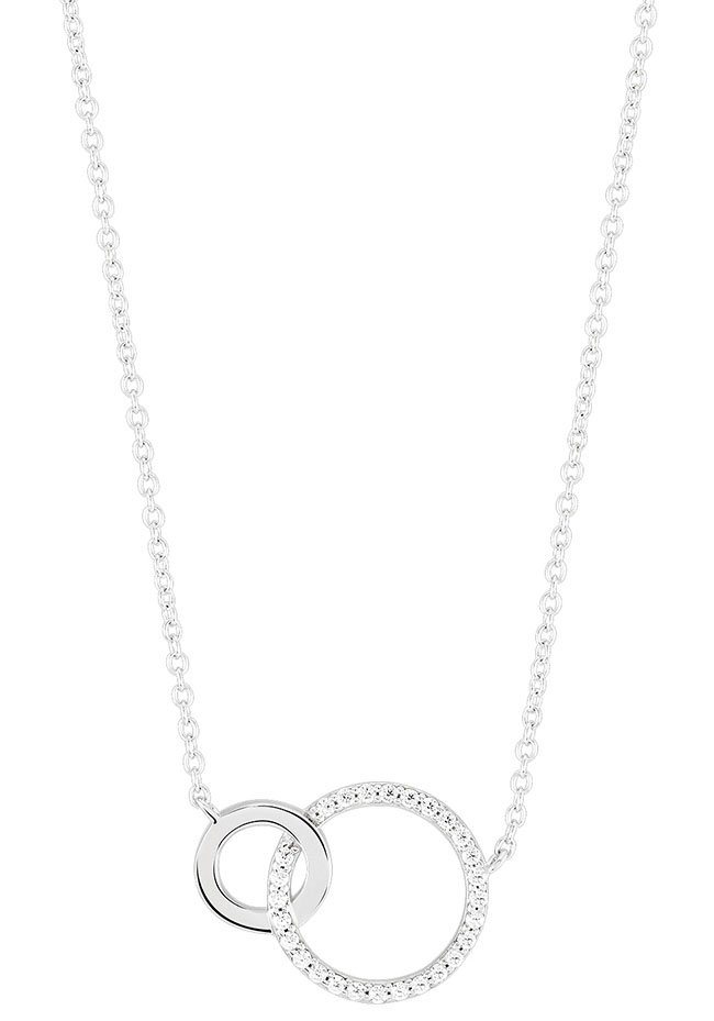 UNIKE JEWELLERY Kette mit Anhänger CLASSY&CHIC TOGETHER CIRCLES KREISE RUND, UK.CL.1204.0218, mit Zirkonia (synth) von UNIKE JEWELLERY