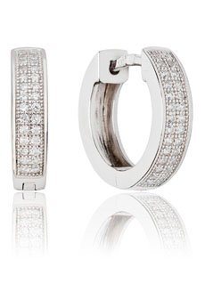 UNIKE JEWELLERY Paar Creolen HOOP INFINITY WHITE, UK.AR.1205.0001, mit Zirkonia (synth) von UNIKE JEWELLERY