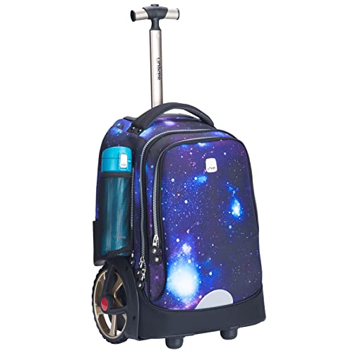 UNIKER Rollen-Laptoptasche für 14-Zoll-Laptops, Rollen-Büchertasche für Jugendliche,Koffer und Aktentasche mit Rollen, Büchertasche mit Rollen für Oberschüler (Galaxie) von UNIKER