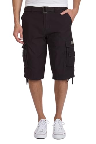 UNIONBAY Cordova Herren-Cargo-Shorts mit Gürtel, Größe L, Größen - Schwarz - 54 DE von UNIONBAY