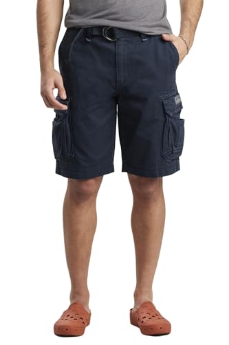 UNIONBAY Herren Belted Cargo Short-Reg and Big & Tall Sizessurvivor 带腰带工装短裤-常规和加长尺寸survivor 벨트 카고 반바지-등록 및 빅 & 톨 사이즈شورت سورفايفور بيلتيد كارجو-مقاسات ريجولار و بيج آند تول Cargos, True Navy, 50 von UNIONBAY