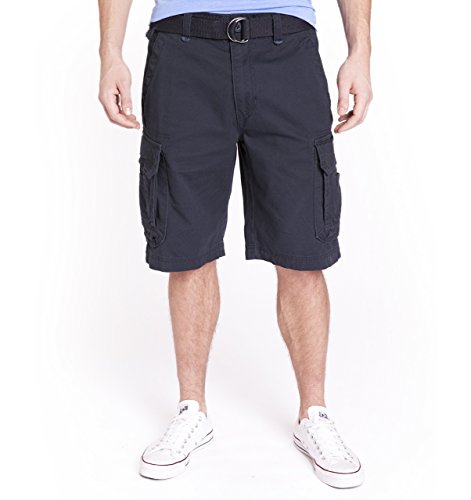 UNIONBAY Herren Belted Cargo Short-Reg and Big & Tall Sizessurvivor 带腰带工装短裤-常规和加长尺寸survivor 벨트 카고 반바지-등록 및 빅 & 톨 사이즈شورت سورفايفور بيلتيد كارجو-مقاسات ريجولار و بيج آند تول Cargos, True Navy, 50 von UNIONBAY