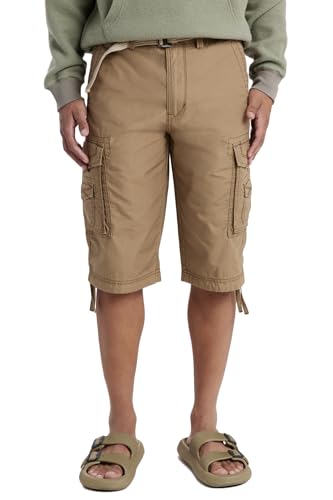 UNIONBAY Herren Cordova Belted Messenger Cargo Short-Reg Big and Tall Sizes Cargos, Feld, 44 von UNIONBAY