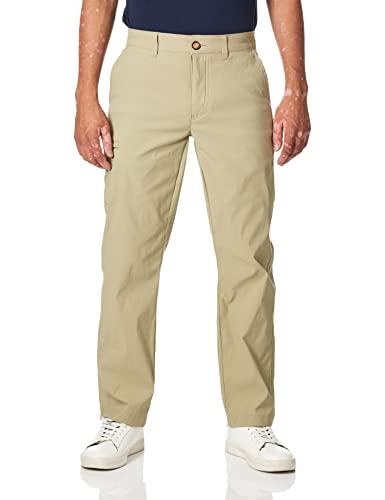 UNIONBAY Herren Rainier Lightweight Comfort Travel Tech Chino Pants Wanderhose, Khaki, 34W / 32L von UNIONBAY