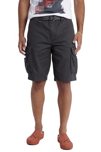 UNIONBAY Herren Survivor Belted Cargo Short Cargohose, Andorid, 56 von UNIONBAY