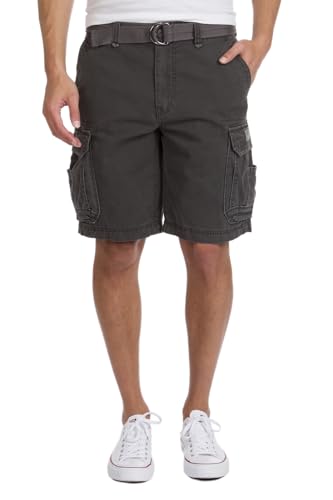 UNIONBAY Herren Survivor Belted Cargo Short Cargohose, Andorid, 56 von UNIONBAY