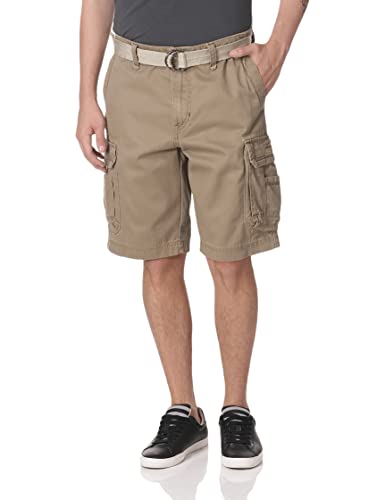 UNIONBAY Herren Survivor Belted Cargo Short Cargohose, Dugout, 58 von UNIONBAY