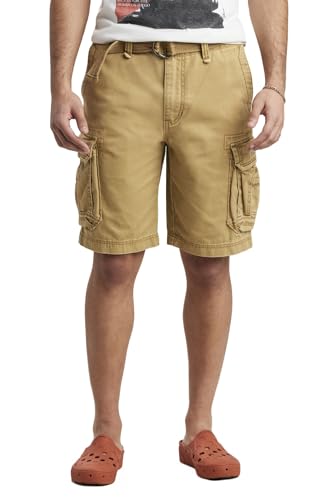 UNIONBAY Herren Survivor Belted Cargo Short Cargos, Roggen, 52 von UNIONBAY