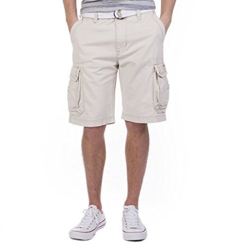 UNIONBAY Herren Survivor Cargo-Shorts mit Gürtel Cargos, Stone, 6 von UNIONBAY