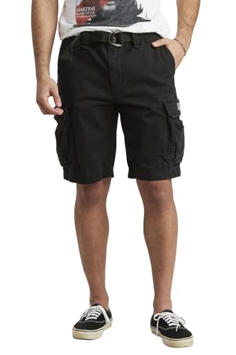 UNIONBAY Herren Survivor Belted Short Cargos, Schwarz, 42 EU von UNIONBAY