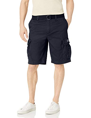 UNIONBAY Herren Survivor Cargo-Shorts mit Gürtel Cargos, Echtes Marineblau, 44 von UNIONBAY