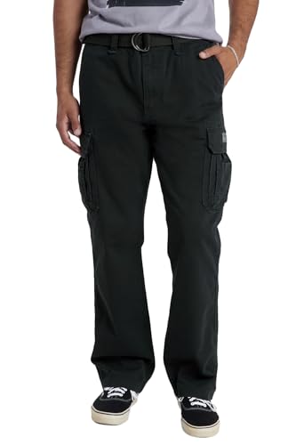UNIONBAY Herren Survivor Iv Cargohose mit Lockerer Passform, Größen Lässige Hose, Schwarz, Bundweite: 97 cm, beinlänge: 81 cm (38 W / 32 L) von UNIONBAY