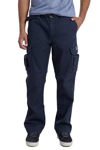 UNIONBAY Herren Survivor Iv Relaxed Fit Cargo Pant-Reg Big and Tall Sizes Freizeithosen, True Navy, 32W / 34L von UNIONBAY